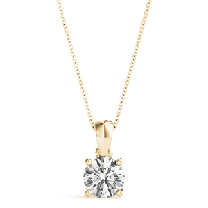 Roase Lab-Created Diamond Yellow Gold Necklace