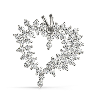 Rosalia Natural Diamond 2 Prong Heart Necklace