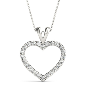 Salina Lab-Created Diamond 4 Prong Heart Necklace