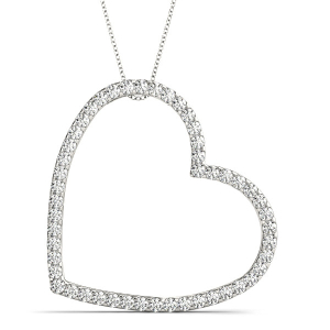 Tresha Lab-Created Diamond 4 Prong Heart Necklace