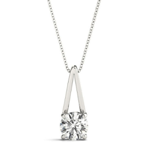 Richardine Lab-Created Diamond 4 Prong Solitaire Pendant Necklace