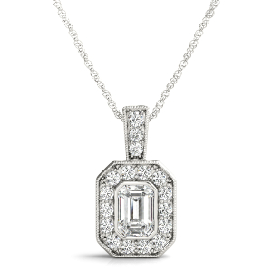 Teona 0.65 Carat Natural Diamond Emerald cut Bezel Set 
