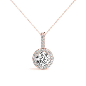 Trine Lab-Created Diamond Rose Gold 4 Prong 