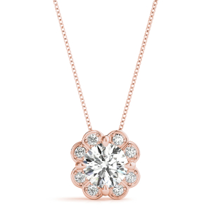 Taletha Natural Diamond Rose Gold 4 Claw Set 