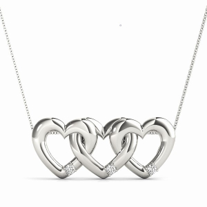Raelyn Lab-Created Diamond 4 Prong Heart Necklace