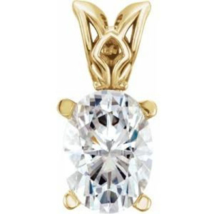 Romena Natural Diamond 4 Prong Solitaire Pendant Necklace