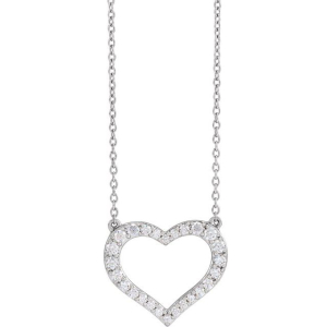 Prascovia Natural Diamond Pave Set Heart Necklace