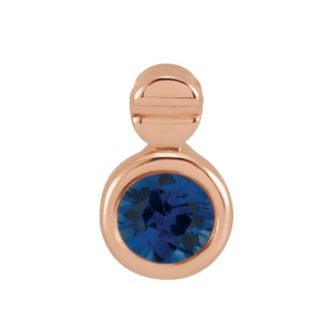 Prita Blue Sapphire Rose Gold Bezel Set 