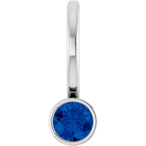 Pritha 0.30 Carat Blue Sapphire Round cut Bezel Set 