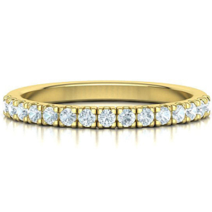 Ekaterini Lab-Created Yellow Gold Prong  Diamond Ring
