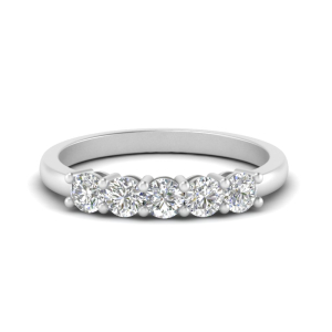 Dawnysia Lab-Created 4 Prong 5 Stone Diamond Ring