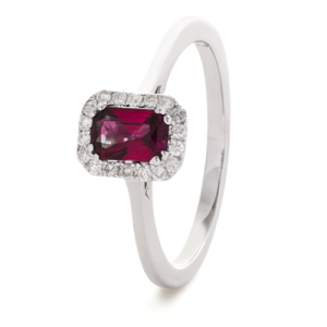 Aubrin Natural Ruby  Diamond Ring