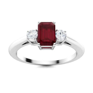 Altessa Natural Ruby  Diamond Ring