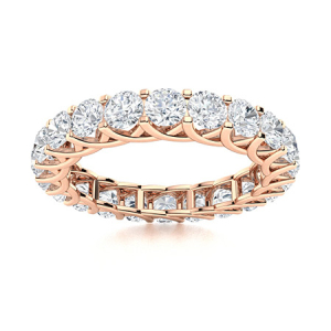Earla Lab-Created Rose Gold 4 Prong  Diamond Ring