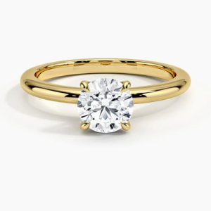 Cherisa Natural Round cut 4 Prong  Solitaire Diamond Ring
