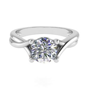 Cammi Lab-Created Round cut 4 Prong  Solitaire Diamond Ring