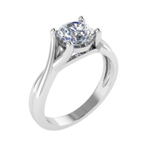 Cammi Lab-Created Yellow Gold 4 Prong Solitaire Diamond Ring