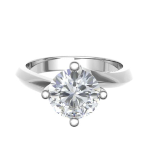 Candyce Lab-Created Round cut 4 Prong  Solitaire Diamond Ring
