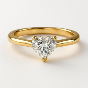 Betsi Lab-Created Diamond Yellow Gold 3 Prong Classic Solitaire Engagement Ring