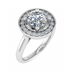 Sharon Lab-Created 4 Prong Cluster Diamond Ring