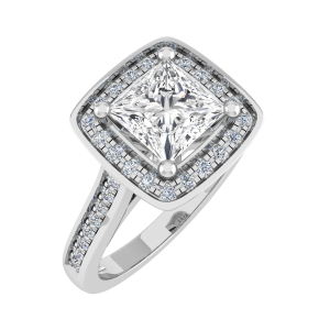Talia Lab-Created 4 Prong Cluster Diamond Ring