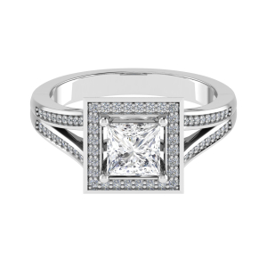 Lavinia Lab-Created 4 Prong Cluster Diamond Ring