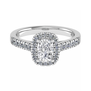 Liliana Lab-Created Cushion cut 4 Prong  Cluster Diamond Ring