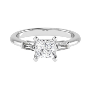 Aneisha Natural Diamond 4 Prong Set Trilogy Engagement Ring