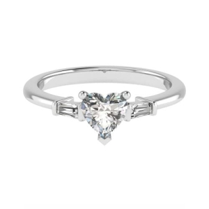 Desaray 0.25 - 2.00 Carat Lab-Created Heart cut Prong  3 Stone Diamond Ring