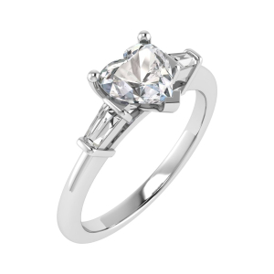 Desaray Lab-Created Yellow Gold Prong 3 Stone Diamond Ring