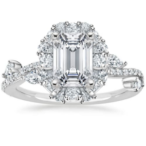  Coralyn Lab-Created Diamond 4 Prong Set Vintage Engagement Ring