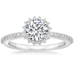 Aevyrie Lab-Created Diamond 4 Prong Set Halo Engagement Ring