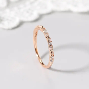 Rosa Natural Diamond Yellow Gold Prong Half Eternity