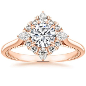 Clarissa 0.20 - 3.00 Carat Lab-Created Diamond Round cut 4 Prong Side Stone Engagement Ring