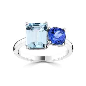 Kyra Aquamarine Prong Statement Diamond Ring