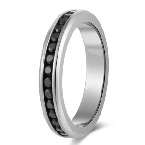 Yazmine Yellow Gold Black Diamond Ring