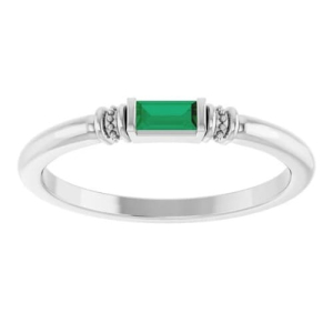 Blakelyn 0.14 Carat Emerald Baguette cut  Diamond Ring