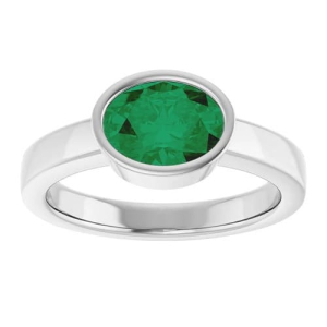 Darcia Emerald Bezel  Diamond Ring