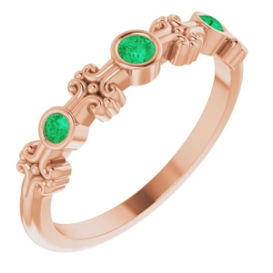 Zuriyah Emerald Rose Gold 