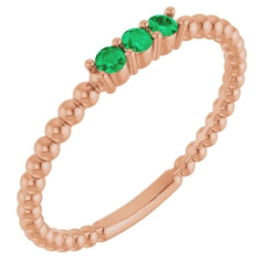 Yahaira Emerald Rose Gold 