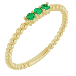 Yahaira Emerald Yellow Gold 