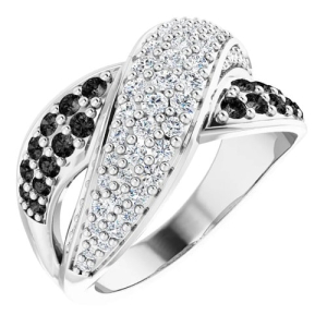 Yaslin White Gold Black Diamond Ring