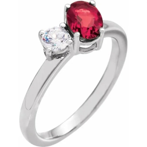 Zhara Natural Ruby  Diamond Ring