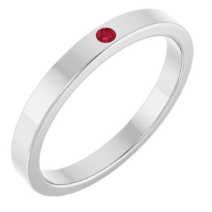 Kamila Natural Ruby Silver  Diamond Ring