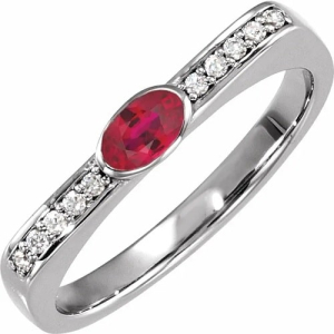 Lynette Natural Ruby  Diamond Ring