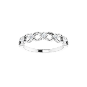 Dineo Lab-Created Bezel 7 Stone Diamond Ring