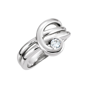 Davita Natural Rose Gold Tension Solitaire Diamond Ring
