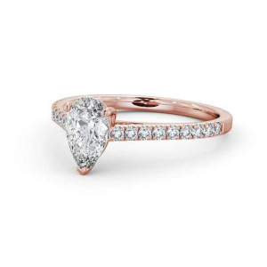 Jeonna Natural Yellow Gold Halo Engagement Diamond Ring