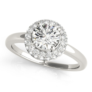 Linden Natural Round cut Halo Diamond Ring