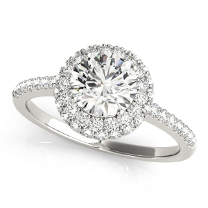 Lula Natural Round cut Halo Diamond Ring